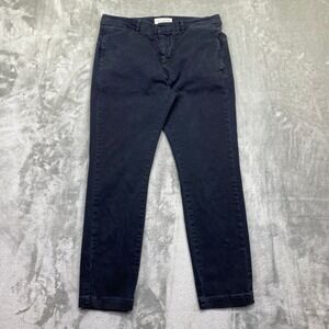 Nili Lotan Tel Aviv Pant Navy Blue Cropped Tailored Pants Size 2 Fits 29" Grunge